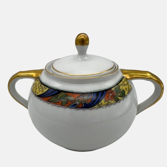 Carstens (Sorau) Other - Vintage Carstens Sorau Germany Sugar Bowl with Lid 3.5" Tall CNU14